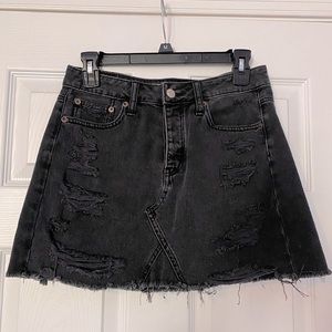 American Eagle black denim skirt size 2 perfect condition